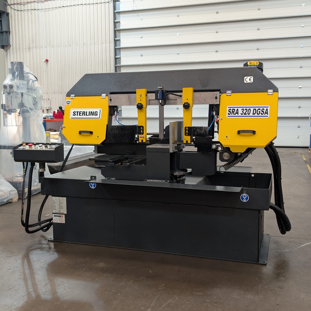 PRE OWNED - Sterling SRA320 DGSA Double Mitre Semi-Automatic Band Saw